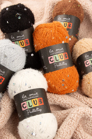 La Mia Club Paillettes Bej El Örgü İpi - 618 - Pullu İp