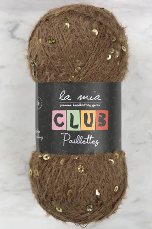 La Mia Club Paillettes Kahverengi El Örgü İpi - 621