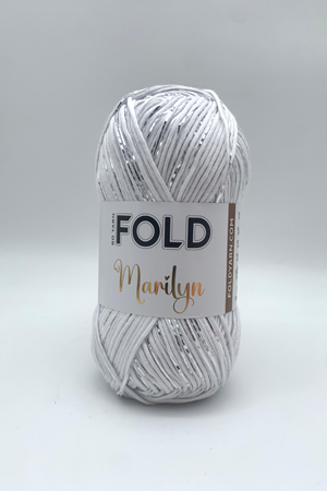 Marilyn Beyaz 3110 Simli İp Örgü İpi 100 Gram 165 Metre