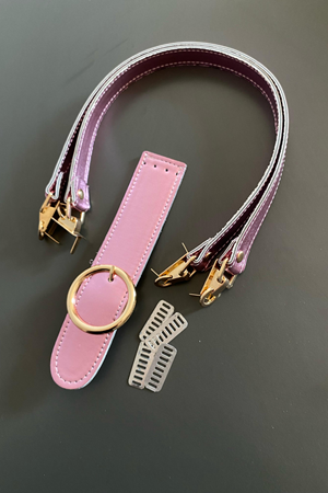 Parlak Çanta Örgü Kiti - Pembe