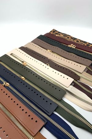 Silindir Fermuarlı Bavul Çanta Örgü Kiti - Taba