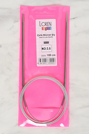 Loren Crafts 3.5 mm Çelik Misinalı Şiş 100 cm