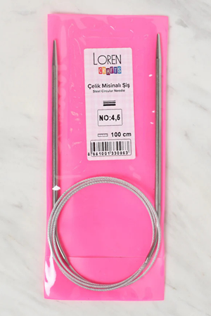 Loren Crafts 4.5 mm Çelik Misinalı Şiş 100 cm