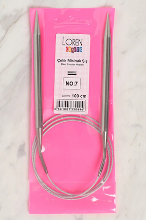 Loren Crafts 7 mm Çelik Misinalı Şiş 100 cm