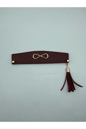 Dikişli Tokalı Çanta Ağzı Bordo 25x6cm Çanta Aksesuarı