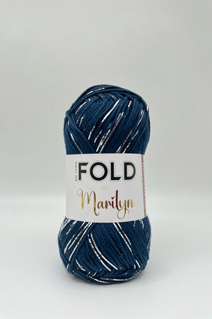 Marilyn Lacivert 2404G Simli İp Örgü İpi 100 Gram 165 Metre 