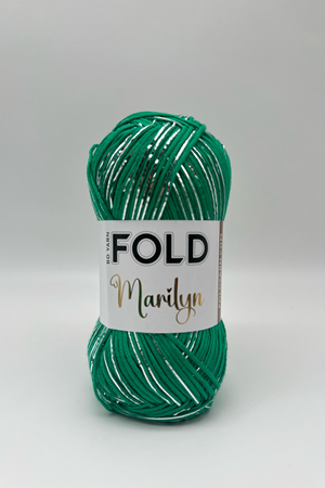 Marilyn Yeşil 3865 Simli İp Örgü İpi 100 Gram 165 Metre