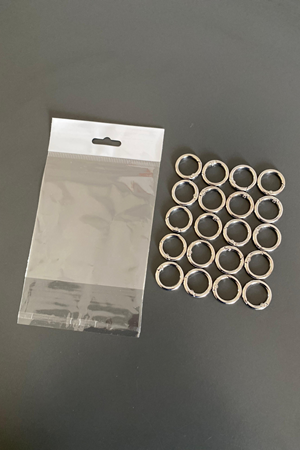 Metal Yaylı Halka 2 cm Gümüş 20'li = 10 Çift