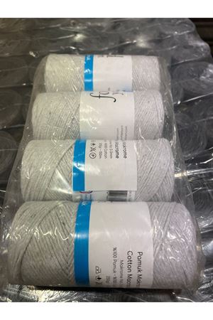 Fold Pamuk Makrome 1 kilogram Açık gri