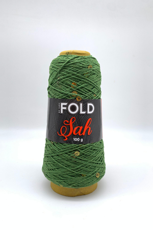 Şah - 162 Yeşil Pullu İplik 100 Gr 265 Mt