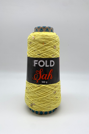 Şah - 124 Sarı Pullu İplik 100 Gr 265 Mt 