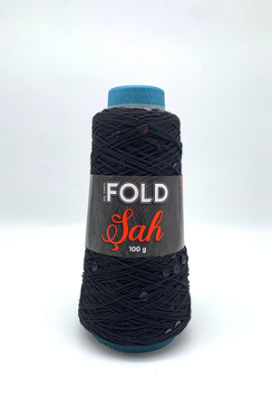 Şah - 115S Siyah/Siyah Pullu İplik 100 Gr 265 Mt