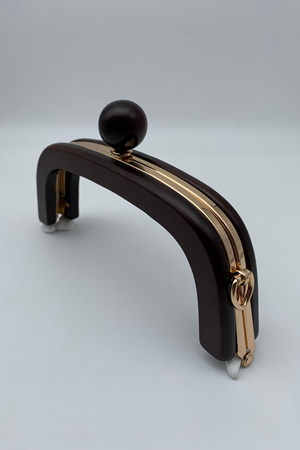 Ahşap Burs 20cm Acı Kahve Çanta Bursu