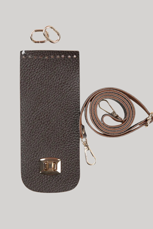 Klipsli Telefon Seti 8,5x20 cm Acı Kahve