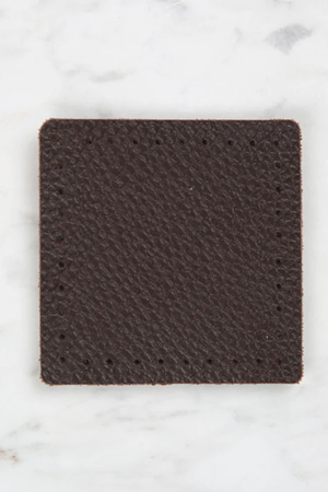 Kare Deri 8x8 cm Acı Kahve Çanta Aksesuarı