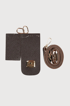 Tabanlı, Klipsli Telefon Seti 6,5x14 cm Acıkahve