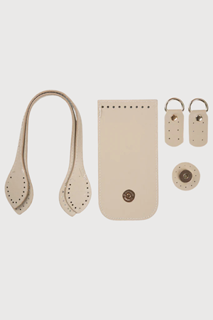 Fashion Bag Çanta Kiti 8,5x17 cm Bej Örgü Kiti 