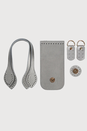 Fashion Bag Çanta Kiti 8,5x17 cm Gümüş Örgü Kiti