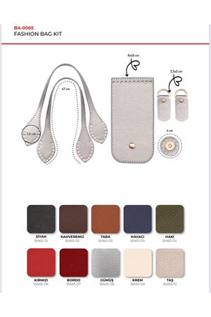 Fashion Bag Çanta Kiti 8,5x17 cm Kırmızı Örgü Kiti