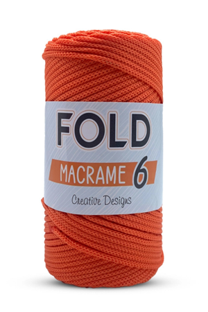 Polyester Makrome İpi No:6 - 120 Turuncu - 3 Mm - 250 gr 115 M Supla Ip Ve Çanta Ipi 