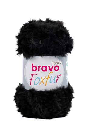 Bravo Foxfur 39 Siyah 100 Gr 50 Mt Kürk ipi Örgü İpi