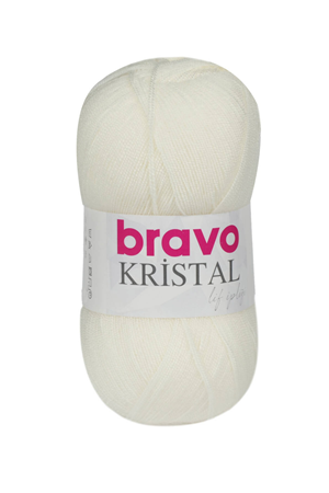 Bravo Kristal İp Krem Lif İpi 100 gr - 475 m Örgü İpi