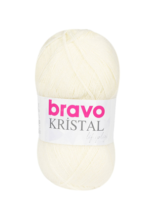 Bravo Kristal İp Ekru 180 Lif İpi 100 gr - 475 m Örgü İpi