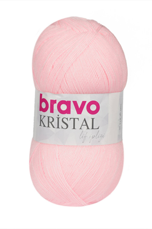 Bravo Kristal İp Pembe 565 Lif İpi 100 gr - 475 m Örgü İpi