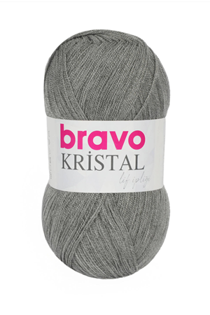 Bravo Kristal İp Gri 930 if İpi 100 gr - 475 m Örgü İpi 