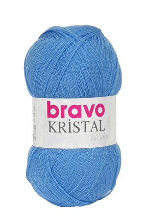 Bravo Kristal İp Mavi 705 Lif İpi 100 gr - 475 m Örgü İpi 