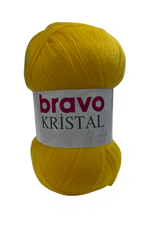 Bravo Kristal İp Sarı 730 Lif İpi 100 gr - 475 m Örgü İpi 