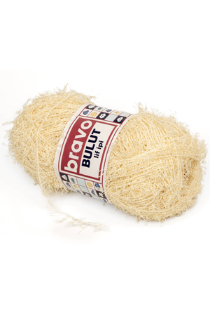 Bravo Bulut 402 Krem Sert Lif İpi 100 Gr 100 Mt Örgü İpi