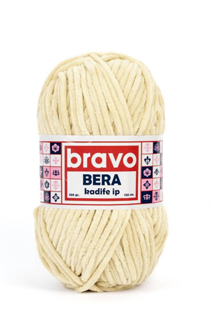 Bravo Bera 904 Krem Kadife İp Örgü İpi