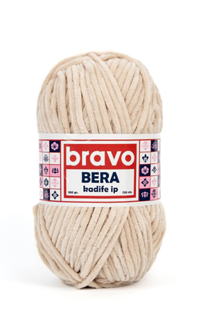 Bravo Bera 905 Bej Kadife İp Örgü İpi