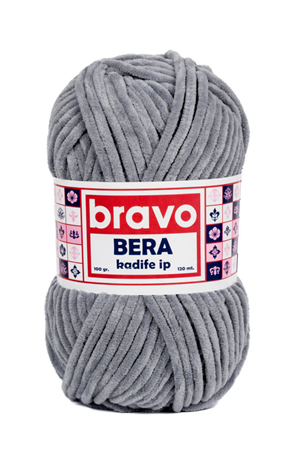 Bravo Bera 909 Koyu Gri Kadife İp Örgü İpi
