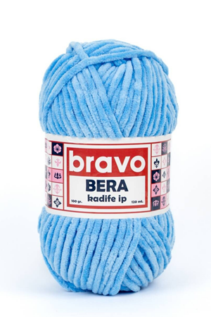 Bravo Bera 927 Bebe Mavi Kadife İp Örgü İpi