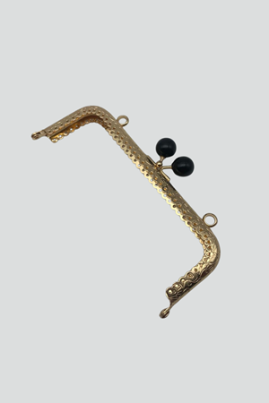 Metal 15 cm Siyah Tokalı Gold Çanta Bursu Çanta Klipsi Çanta Aksesuarı