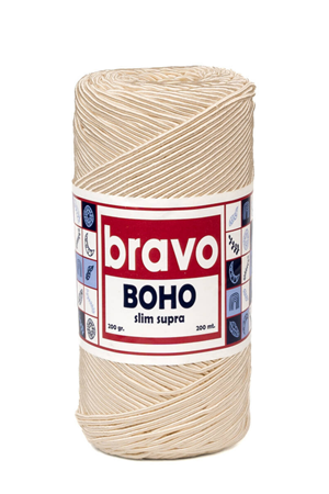 Boho - Slim Supra 010 Krem - 200 Gr 200 Mt Mumlu İp Supla İpi