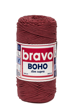 Boho - Slim Supra 113 Bordo - 200 Gr 200 Mt Mumlu İp Supla İpi 