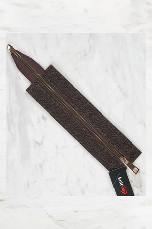 Dikilebilir Çanta Fermuarı 6x22 cm acı kahve