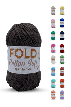 Fold Yarn Cotton Soft - Acı Kahve Pamuk Ip 100 Gram