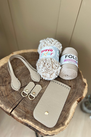 Kürk İpi Çanta Örgü Kiti Polyester Makrome No.4 - Fashion Kit