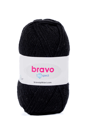 Respect - 18 Siyah - 100g / 230m Örgü İpi Pamuk Akrilik 