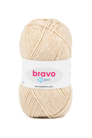 Respect - 20 Krem - 100g / 230m Örgü İpi Pamuk Akrilik