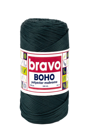 Polyester Makrome No:4 - Nefti Yeşil 180 Polyester Makrome Ipi - 200 gr - 230 M Supla Ip Çanta Ipi 2 Mm