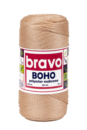 Polyester Makrome No:4 - Kamel 33 Polyester Makrome Ipi - 200 gr - 230 M Supla Ip Çanta Ipi 2 Mm