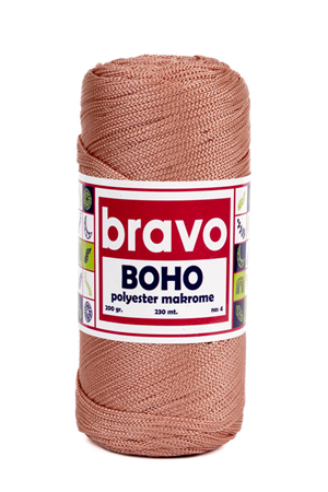 Polyester Makrome No:4 - Pudra 71 Polyester Makrome Ipi - 200 gr - 230 M Supla Ip Çanta Ipi 2 Mm