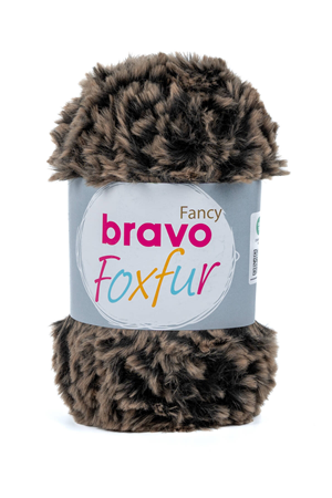 Bravo Foxfur 81 Koyu Kahve 100 Gr 50 Mt Kürk ipi Örgü İpi