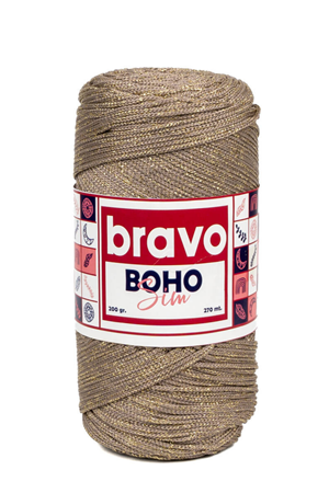 Simli Polyester Makrome No:4 040A Vizon Altın Sim 2 Mm - 200 gr - 270mt Supla Ip Çanta Ipi