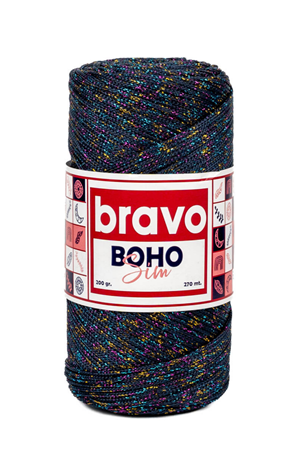 Simli Polyester Makrome No:4  260M Lacivert Multicolor Sim 2 Mm - 200 gr - 270mt Supla Ip Çanta Ipi